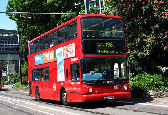 Route 198, Arriva London, DLA375, LJ03MTE, Croydon