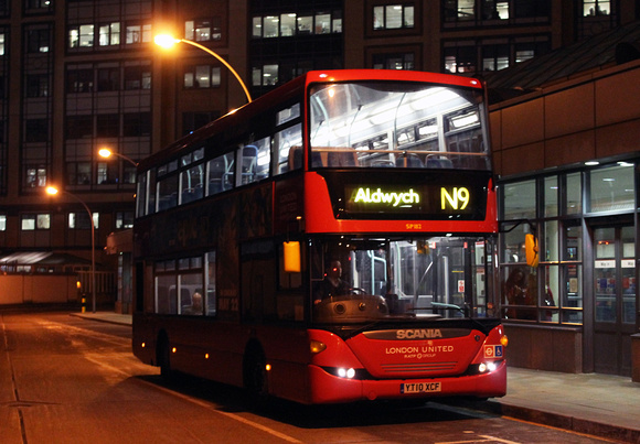 Route N9, London United RATP, SP182, YT10XCF, Hammersmith
