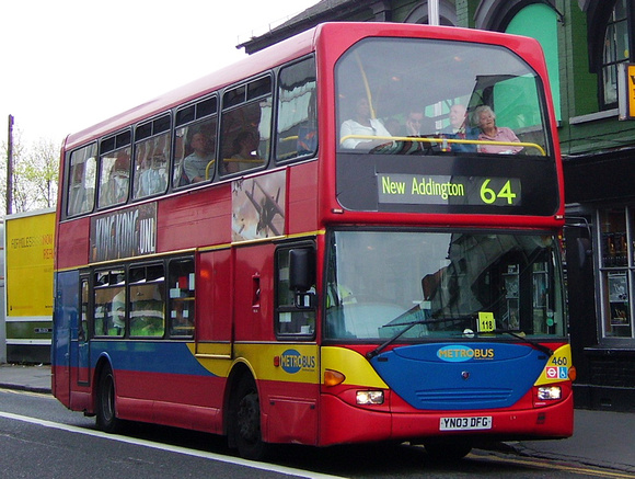 Route 64, Metrobus 460, YN03DFG, Croydon