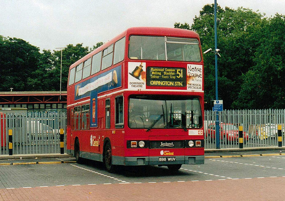 Route 51, London Central, T1098, B98WUV, Orpington