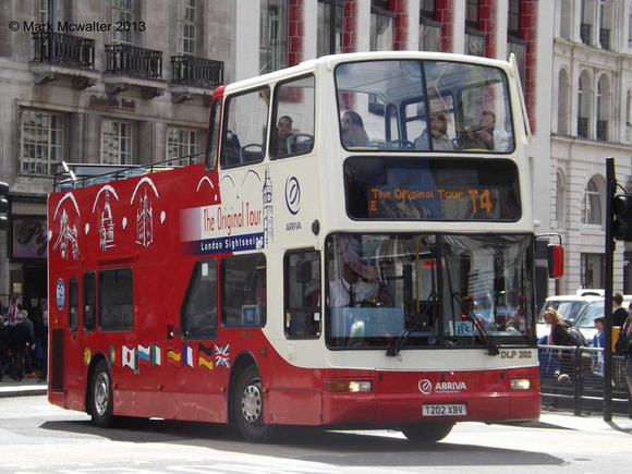 Arriva Sightseeing, DLP202, T202XAP, Piccadilly Circus