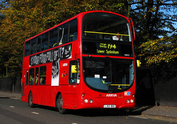 Route 194, Arriva London, DW27, LJ53BGK, Croydon