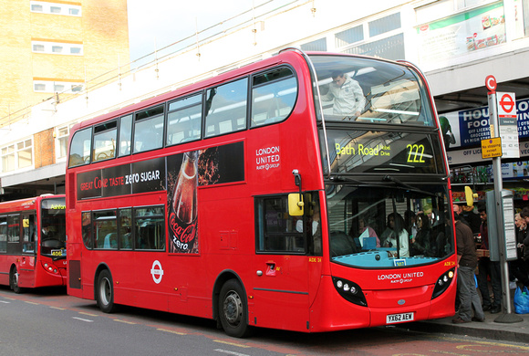 Route 222, London United RATP, ADE24, YX62AEW, Hounslow