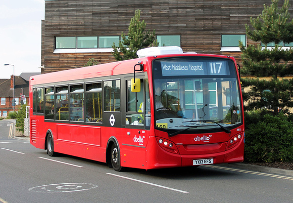 Route 117, Abellio London 8811, YX13EFS, West Middlesex Hospital