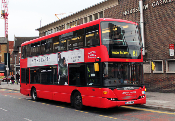 Route 81, London United RATP, SP50, YT09BNF, Hounslow Bus Station