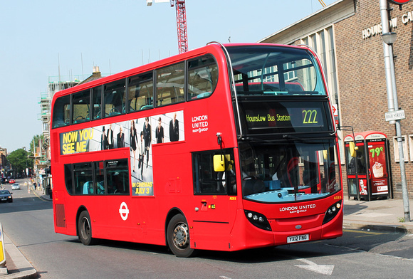 Route 222, London United RATP, ADE8, YX12FNO, Hounslow