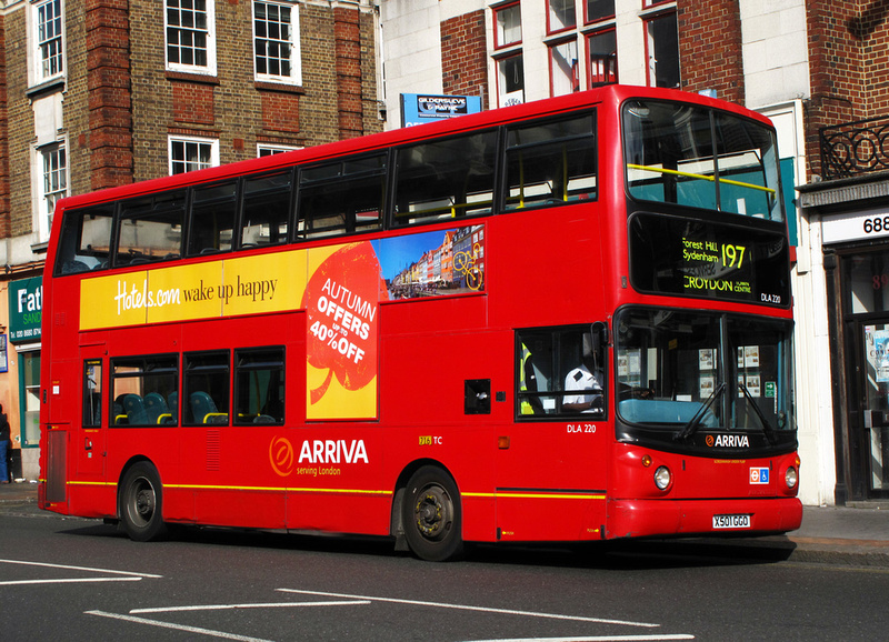 London Bus Routes | Route 197: Croydon Town Centre - Peckham | Route 197, Arriva London, DLA220