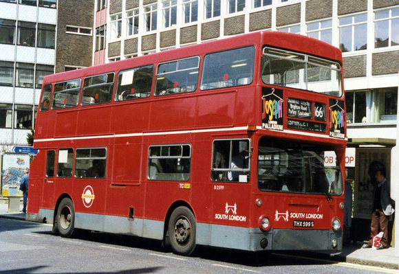 Route 166, London Transport, D2599, THX599S, Croydon