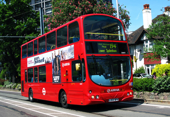 Route 194, Arriva London, DW97, LJ54BFX, Croydon
