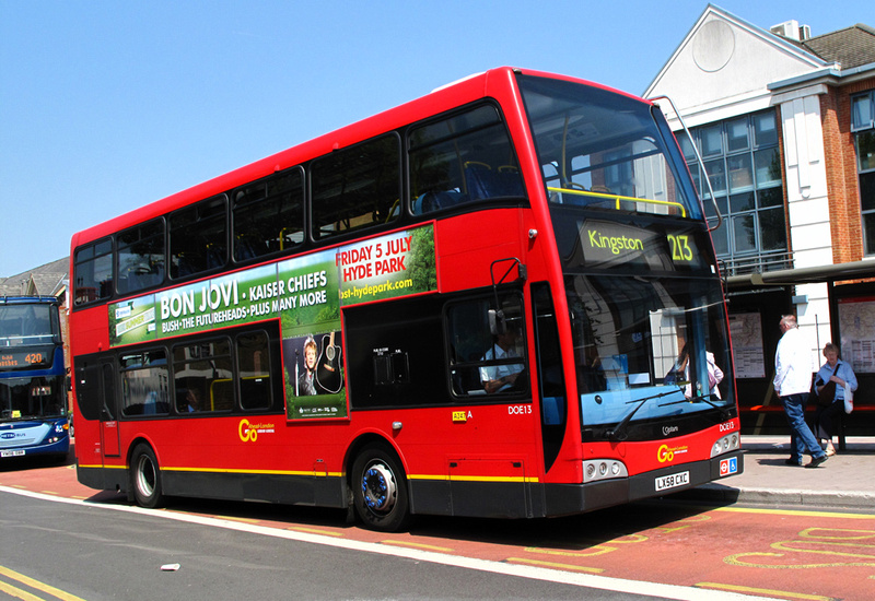 London Bus Routes | Route 213: Kingston - Sutton, Bushey Road