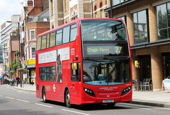 Route 27, London United RATP, ADH26, YX62FDY, Hammersmith