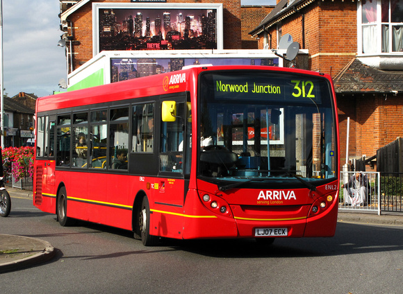 Route 312, Arriva London, ENL2, LJ07ECX, Croydon
