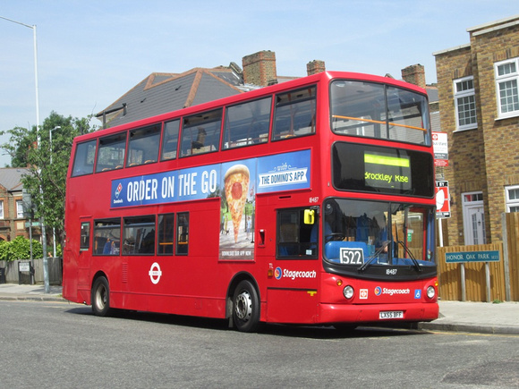Route 522, Stagecoach London 18487, LX55BFF, Brockley Rise
