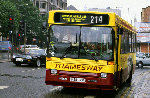 Route 214, Thamesway, K911CVW, Kings Cross