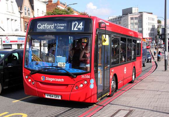 Route 124, Stagecoach London 36586, YY64GRX, Catford