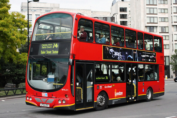 Route 74, London General, WVL31, LF52ZST, Marble Arch