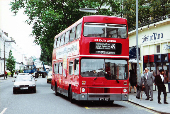Route 49, South London Buses, M182, BYX182V, South Kensington