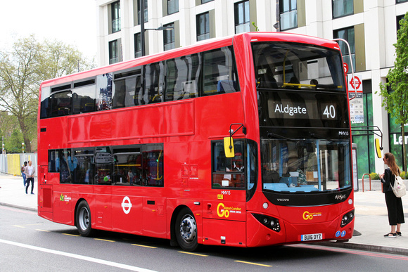 Route 40, Go Ahead London, MHV15, BU16OYZ, Elephant & Castle