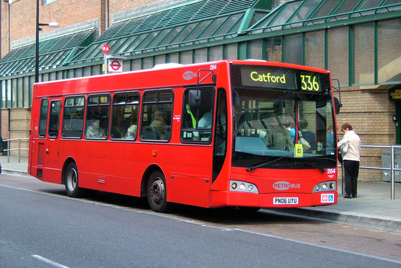 Route 336, Metrobus 264, PN06UYU, Bromley