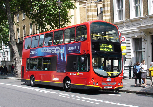 Route 87, London General, WVL106, LX03EXW, Westminster