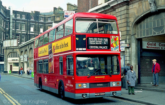 Route 2B, London Transport, T599, NUW599Y, Victoria