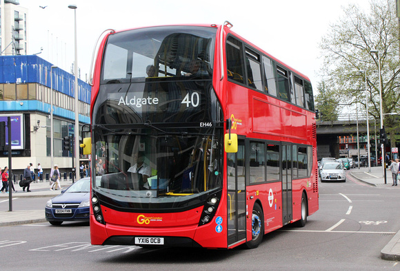 Route 40, Go Ahead London, EH46, YX16OCB, Elephant & Castle