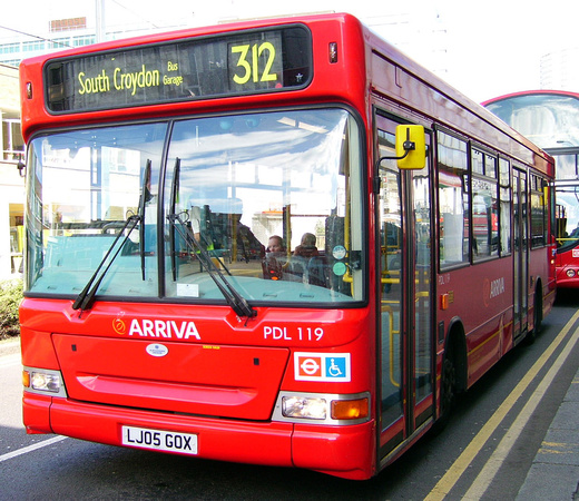 Route 312, Arriva London, PDL119, LJ05GOX, Croydon