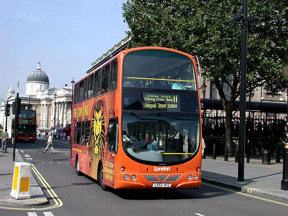 Route 11, London General, WVL148, LX53AYZ, Charing Cross