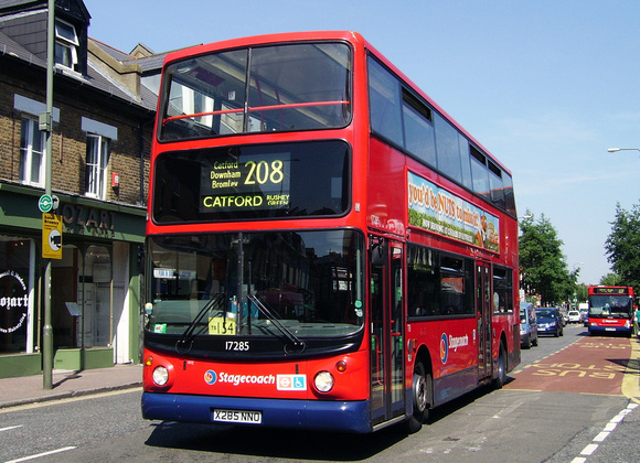 Route 208, Stagecoach London 17285, X285NNO, Bromley