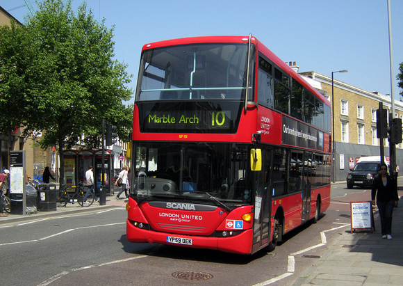Route 10, London United RATP, SP151, YP59OEK, Kings Cross