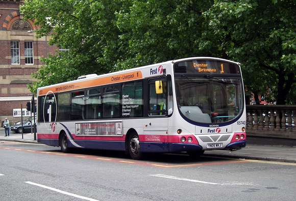 Route 1, First PMT 65740, YN05WKJ, Liverpool