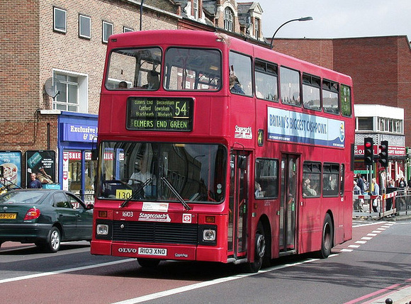 Route 54, Stagecoach London 16103, R103XNO, Catford