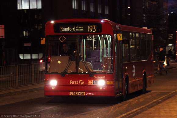 Route 193, First London, DMS41482, LT52WUO, Romford
