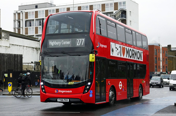 Route 277, Stagecoach London 12410, YY66PHV, Mile End