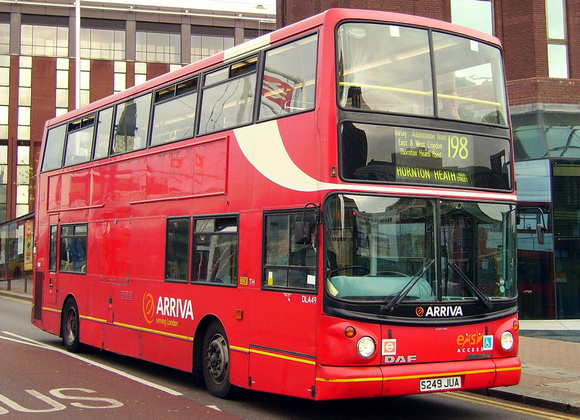Route 198, Arriva London, DLA49, S249JUA, Croydon