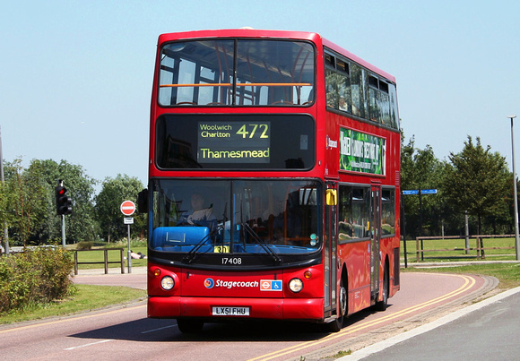 Route 472, Stagecoach London 17408, LX51FHU, North Greenwich