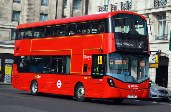 Route 2, Arriva London, HV305, LK17AHC, Marble Arch
