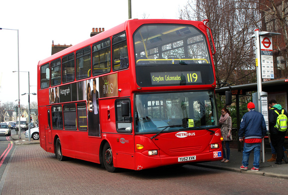 Route 119, Metrobus 451, YU52XVK, Bromley