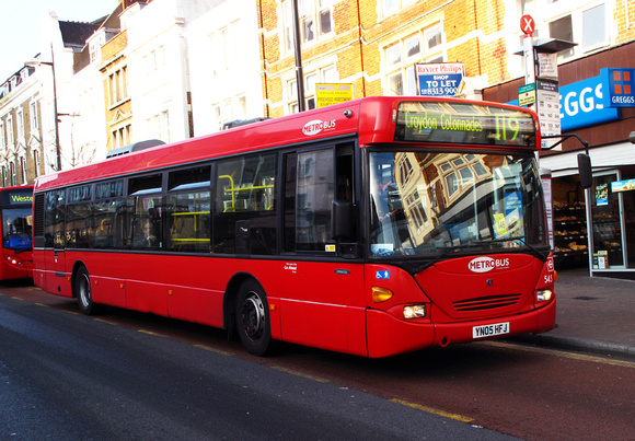 Route 119, Metrobus 545, YN05HFJ, Bromley