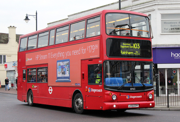 Route 103, Stagecoach London 18465, LX55EPP, Romford