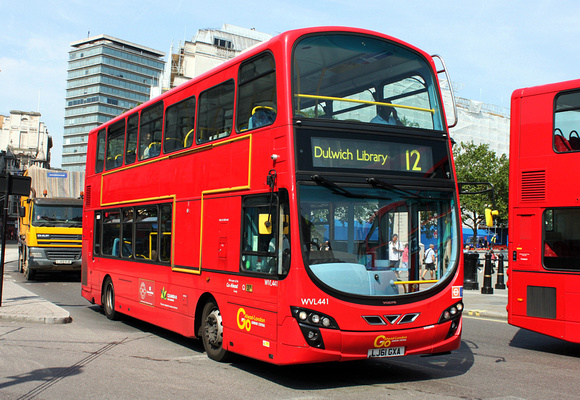 Route 12, Go Ahead London, WVL441, LJ61GXA, Trafalgar Square