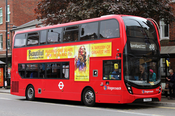 Route 498, Stagecoach London 10303, YY15OYU, Brentwood