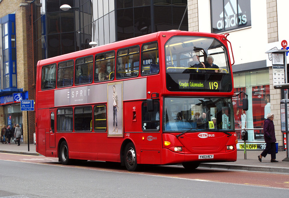 Route 119, Metrobus 443, YV03RCY, Bromley