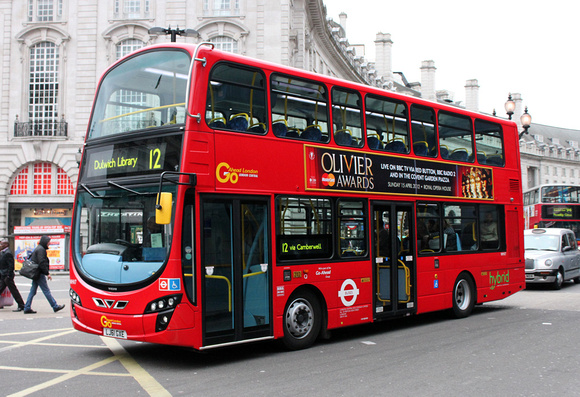 Route 12, Go Ahead London, WHV7, LJ61GXE, Piccadilly Circus