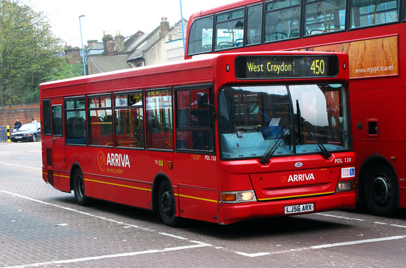 Route 450, Arriva London, PDL128, LJ56ARX, West Croydon