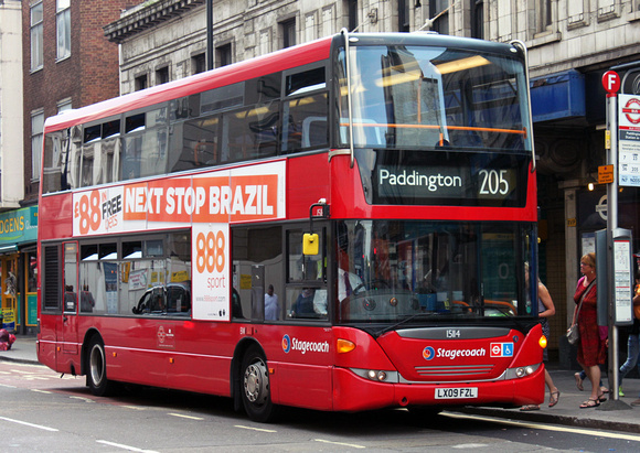 Route 205, Stagecoach London 15114, LX09FZL, Paddington