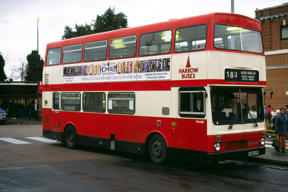 Route 183, Harrow Buses, M1480, E480UOF, Golders Green