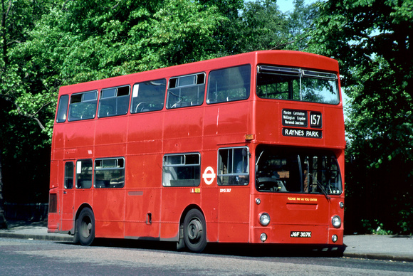 Route 157, London Transport, DMS307, JGF307K, Crystal Palace