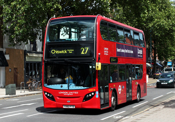 Route 27, London United RATP, ADH46, YX62FTD, Chiswick High Road