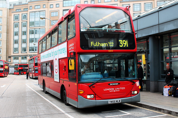 Route 391, London United RATP, SLE61, YN55NLM, Hammersmith